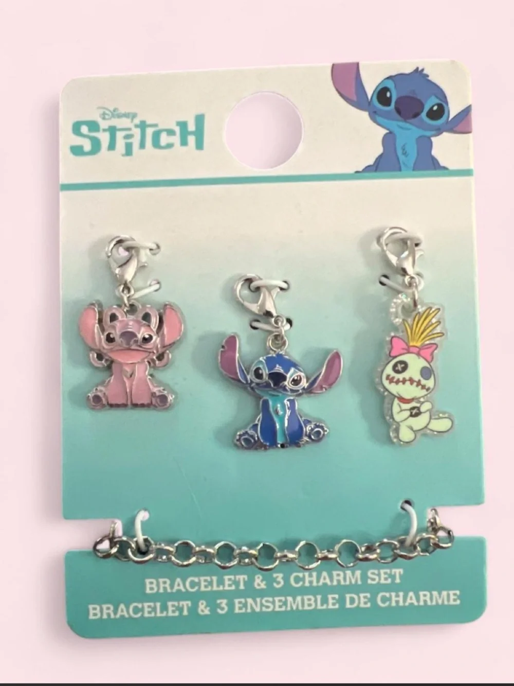 ✨NWT Kids Charm Bracelet Set - Disney Stitch & Angel